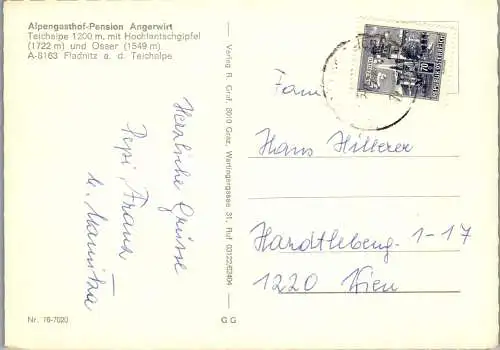 50109 - Steiermark - Teichalm , Teichalpe , Gasthof Pension Angerwirt , Hochlantschgipfel , Osser - gelaufen 1974