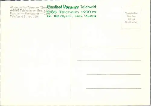 50110 - Steiermark - Teichalm , Gasthof Vorauer Zum Teichwirt - nicht gelaufen