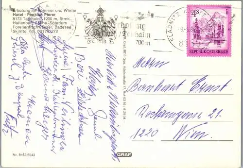 50111 - Steiermark - Teichalm , Teichalpe , Gasthof Pierer - gelaufen 1984