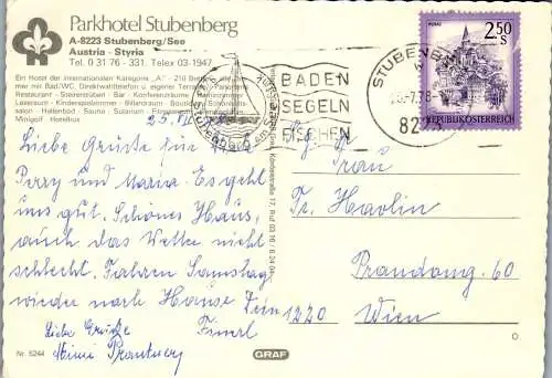 50131 - Steiermark - Stubenberg , Parkhotel , Panorama - gelaufen 1978