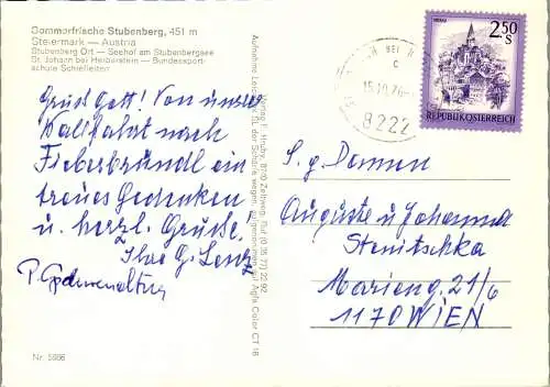 50136 - Steiermark - Stubenberg , Mehrbildkarte - gelaufen 1976