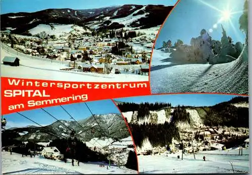 50144 - Steiermark - Spital am Semmering , Stuhleck , Winter , Mehrbildkarte - gelaufen 1983