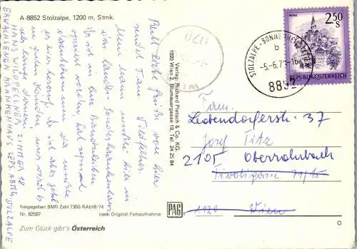 50152 - Steiermark - Stolzalpe , Panorama - gelaufen 1979