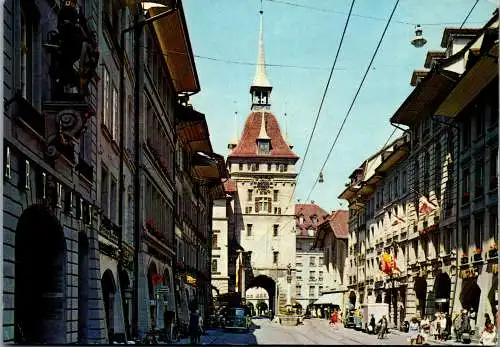 50187 - Schweiz - Bern , Marktgasse mit Käfigturm - gelaufen 1974