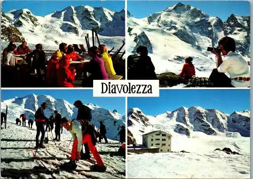 50205 - Schweiz - Diavolezza , Ski , Mehrbildkarte - gelaufen 1977