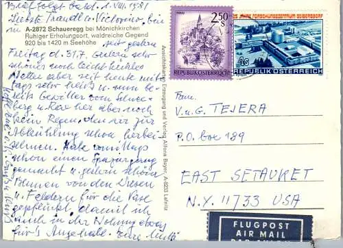 50216 - Steiermark - Schaueregg , bei Mönichkirchen , Mehrbildkarte , Gasthof - gelaufen 1981