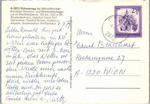 50220 - Steiermark - Schaueregg , bei Mönichkirchen , Mehrbildkarte , Gasthof Binder , Tränk-Törl - gelaufen 1979