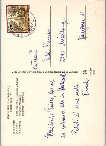 50225 - Steiermark - Pöllauberg , Wallfahrtskirche , Mehrbildkarte - gelaufen