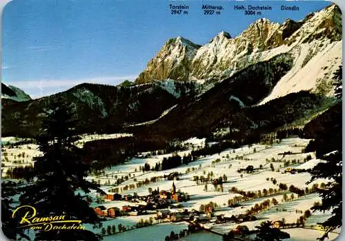 50234 - Steiermark - Ramsau , Torstein , Mitterspitz , Dirndl , Panorama - gelaufen 1981