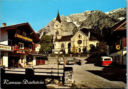 50238 - Steiermark - Ramsau , Dachstein , Ortspartie , VW Bus - gelaufen