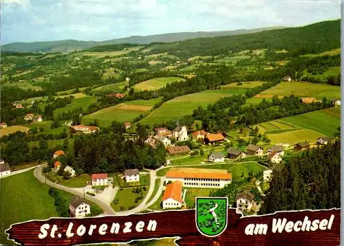 50251 - Steiermark - St. Lorenzen am Wechsel , Panorama - gelaufen 1980