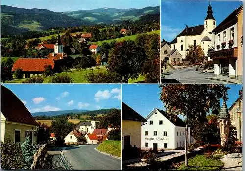 50252 - Steiermark - St. Lorenzen am Wechsel , Gasthof Breineder , Raiffeisenkasse , Mehrbildkarte - gelaufen 1980