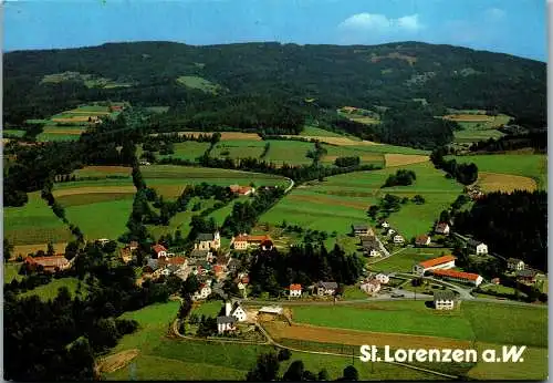 50255 - Steiermark - St. Lorenzen am Wechsel , Panorama - gelaufen 1984