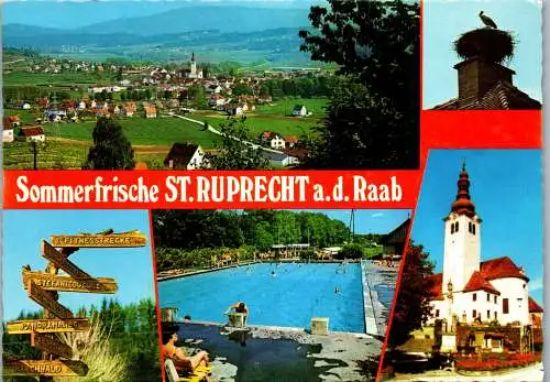 50270 - Steiermark - St. Ruprecht an der Raab , Freibad , Schwimmbad , Mehrbildkarte - gelaufen 1984