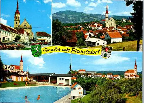 50292 - Steiermark - Pischelsdorf , Freibad , Schwimmbad , Mehrbildkarte - gelaufen 1984