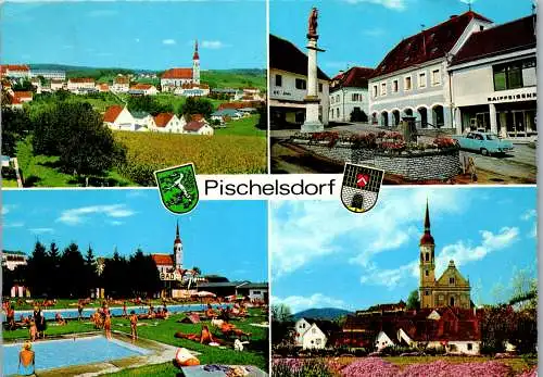 50293 - Steiermark - Pischelsdorf , Freibad , Schwimmbad , Mehrbildkarte - gelaufen