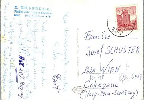 50302 - Steiermark - Steinhaus am Semmering , Gasthof Pfaffensattel , M. Grundbichler - gelaufen