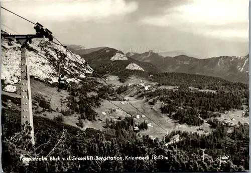 50311 - Steiermark - Tauplitzalm , Blick v. d. Sessellift Bergstation , Kriemandl - gelaufen