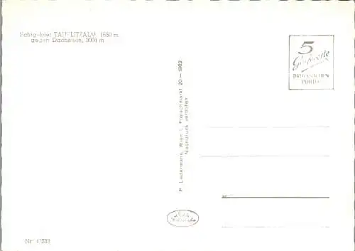 50315 - Steiermark - Tauplitzalm , gegen Dachstein - nicht gelaufen 1962