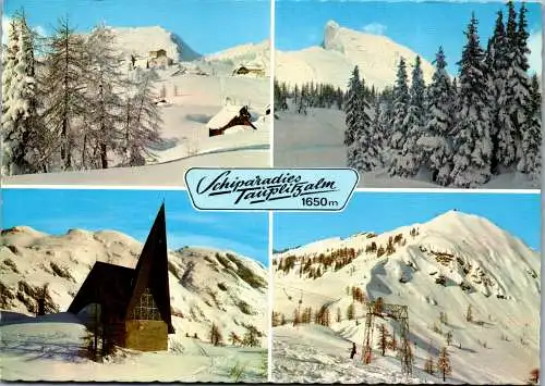 50319 - Steiermark - Tauplitzalm , Winter , Bergkirche , Mehrbildkarte , Traweng , Schneiderkogel - gelaufen 1970