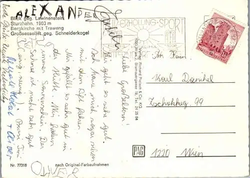 50319 - Steiermark - Tauplitzalm , Winter , Bergkirche , Mehrbildkarte , Traweng , Schneiderkogel - gelaufen 1970