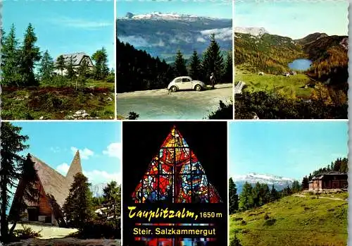 50321 - Steiermark - Tauplitzalm , Mehrbildkarte , VW Käfer , Bergkirche - nicht gelaufen