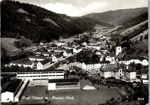 50325 - Steiermark - Veitsch , Dorf Veitsch im Mürztal , Panorama - gelaufen