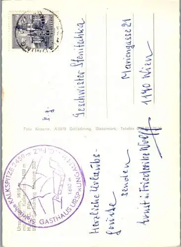 50327 - Steiermark - Schladming , Ursprungalm , Kalkspitze , H. u. G. Pilz - gelaufen