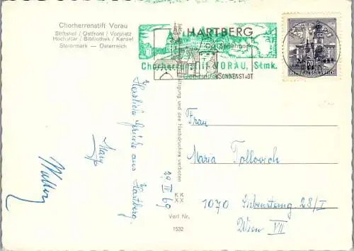 50329 - Steiermark - Vorau , Stift , Bibliothek , Mehrbildkarte - gelaufen 1969