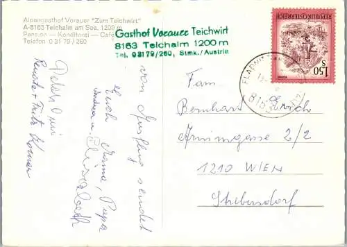 50339 - Steiermark - Teichalm , Gasthof Vorauer , Zum Teichwirt - gelaufen