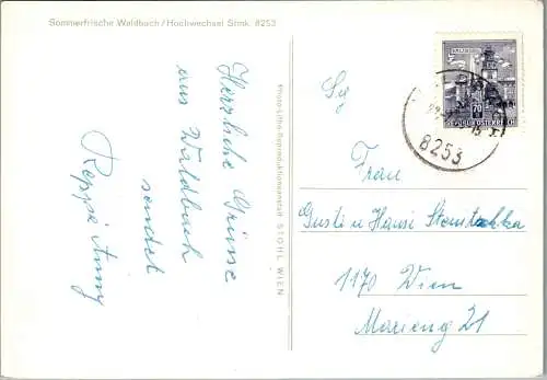 50343 - Steiermark - Waldbach , Hochwechsel , Mehrbildkarte - gelaufen 1969