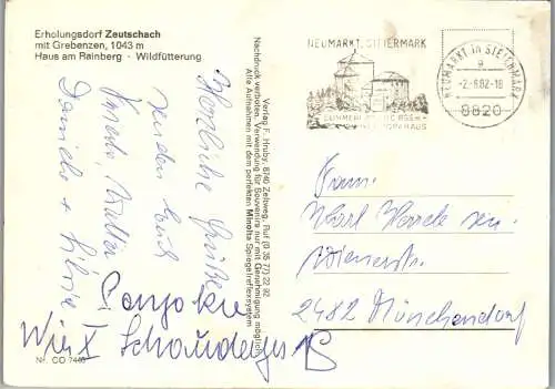 50351 - Steiermark - Zeutschach , mit Grebenzen , Haus am Rainberg - gelaufen 1982