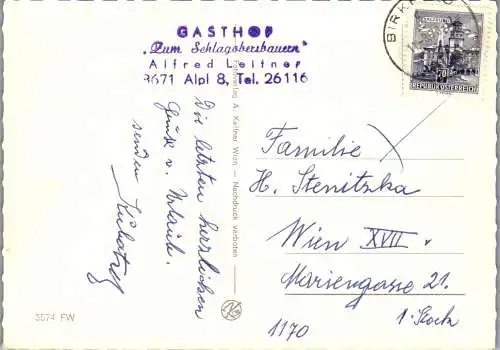 50355 - Steiermark - Krieglach , Alpl , Peter Rosegger's Waldheimat - gelaufen 1970