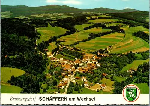 50367 - Steiermark - Schäffern , am Wechsel , Panorama mit Mönichkirchen - gelaufen 1982