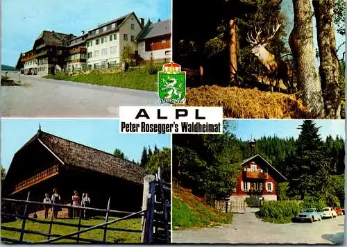 50377 - Steiermark - Krieglach , Alpl , Peter Rosegger's Waldheimat , Mehrbildkarte - gelaufen