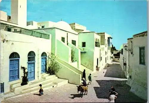 50435 - Tunesien - Sidi Bou Said , La Rue du Chergui - gelaufen 1982