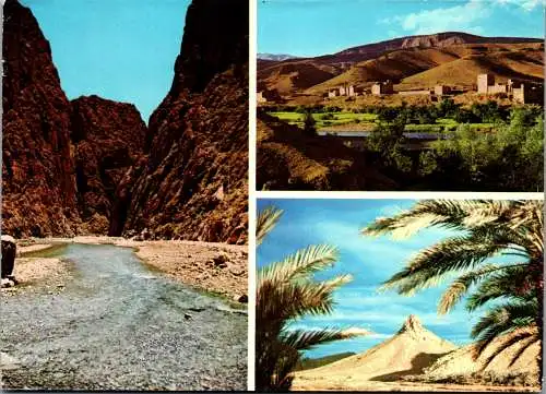 50446 - Marokko - Kasbah dans la vallee du boumalene du Dades , Zagora , Les gorges du Todra - gelaufen 1982