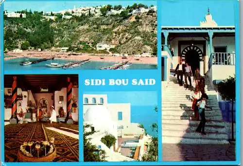 50455 - Tunesien - Sidi Bou Said , Le Port et les cafes - gelaufen 1982