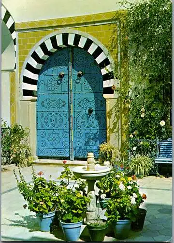 50456 - Tunesien - Sidi Bou Said , Patio - gelaufen 1983