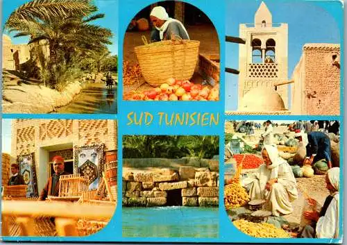 50468 - Tunesien - Sud Tunisien , Mehrbildkarte - gelaufen 1974