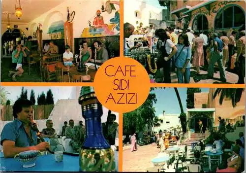 50470 - Tunesien - Sidi Bou Said , Cafe Sidi Azzizi - gelaufen 1982
