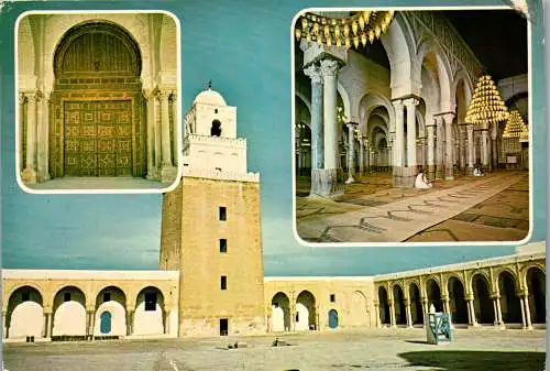 50475 - Tunesien - Kairouan , Mosquee Okba Ibn Nefaa - gelaufen