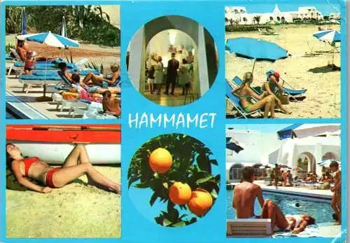 50476 - Tunesien - Hammamet , Mehrbildkarte - gelaufen