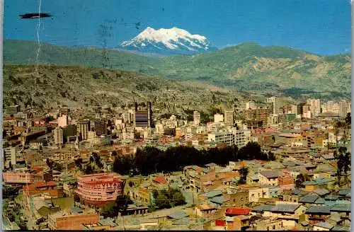 50487 - Bolivien - La Paz , Panorama , l. beschädigt - gelaufen