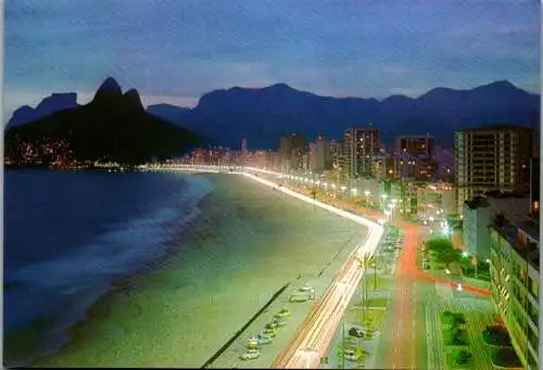 50494 - Brasilien - Rio de Janeiro , Ipanema , Leblon Beach - gelaufen