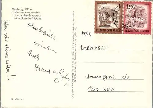 50512 - Steiermark - Neuberg , Krampen , Mehrbildkarte - gelaufen 1979