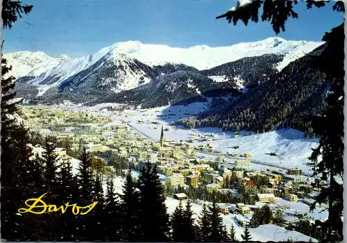 50526 - Schweiz - Davos , gegen Rhätikon , Seehorn und Pischahorn - gelaufen 1966