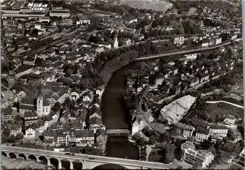 50540 - Schweiz - Baden bei Zürich , Panorama - gelaufen 1955