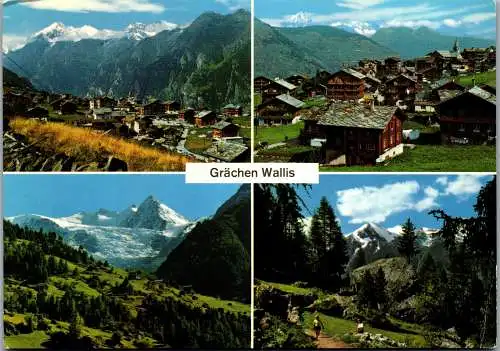 50550 - Schweiz - Grächen , Wallis , Mehrbildkarte - gelaufen 1971