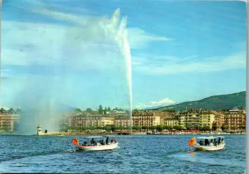 50561 - Schweiz - Genf , Le jet d'eau et le Mont Blanc - gelaufen